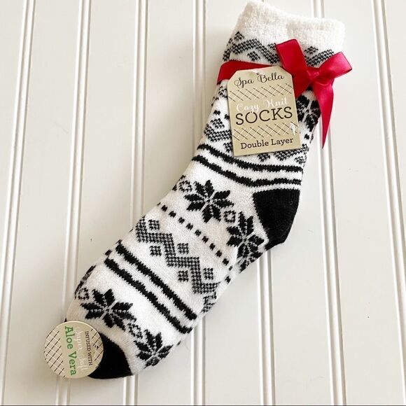Swissco Aloe Infused Double Layer Cozy Socks | Fair Isle - Picture 1 of 5